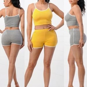 🆕️💛Stretch knit set, athletic style, sz. S- Lrg